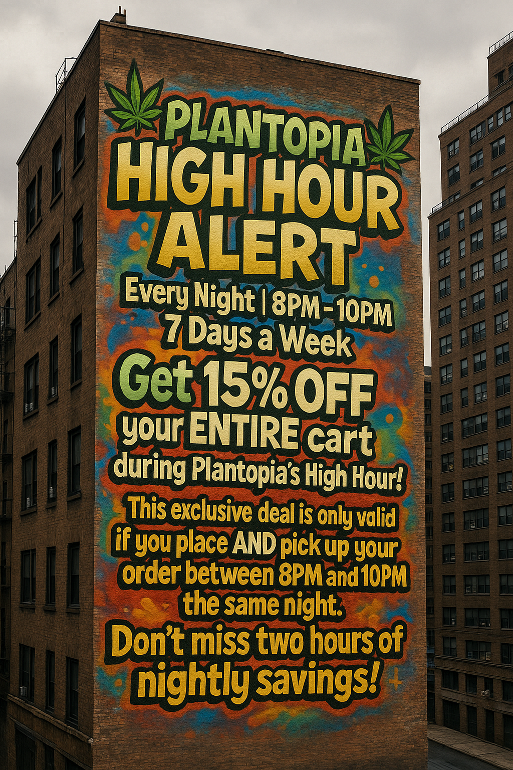 plantopia high hour 15% off entire cart